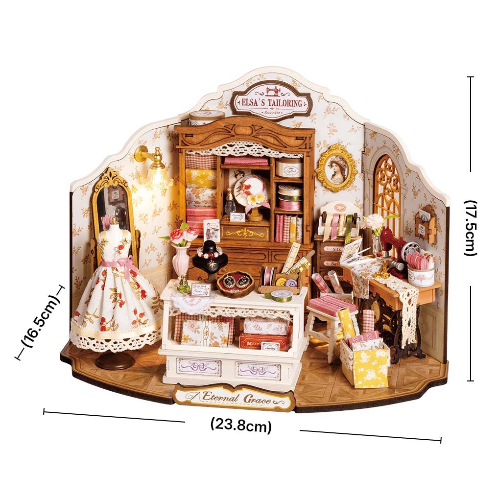 Ateliê de Costura Retrô Casa Miniatura DIY