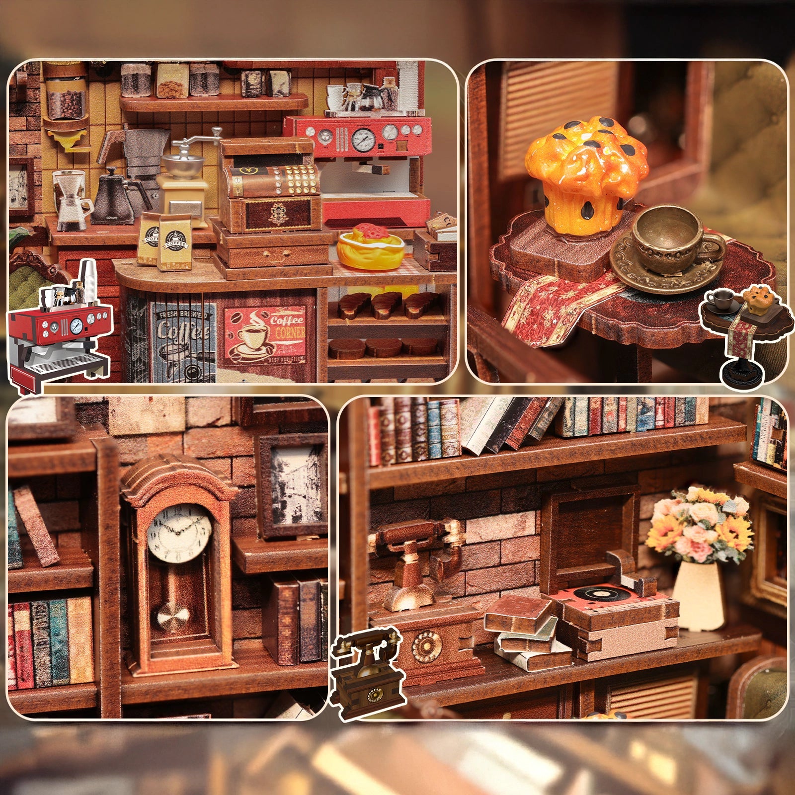 Cafeteria da Esquina Casa Miniatura DIY