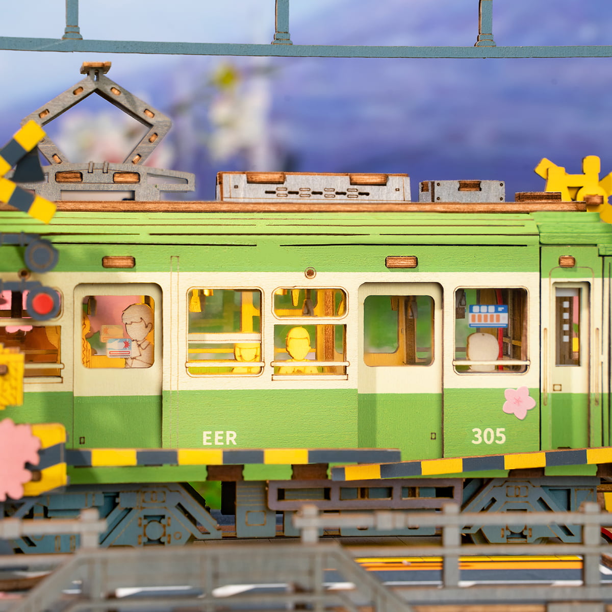 Estação Jornada das Cerejeiras Quebra-cabeça 3D em Madeira DIY