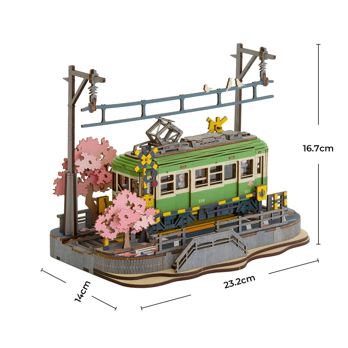 Estação Jornada das Cerejeiras Quebra-cabeça 3D em Madeira DIY