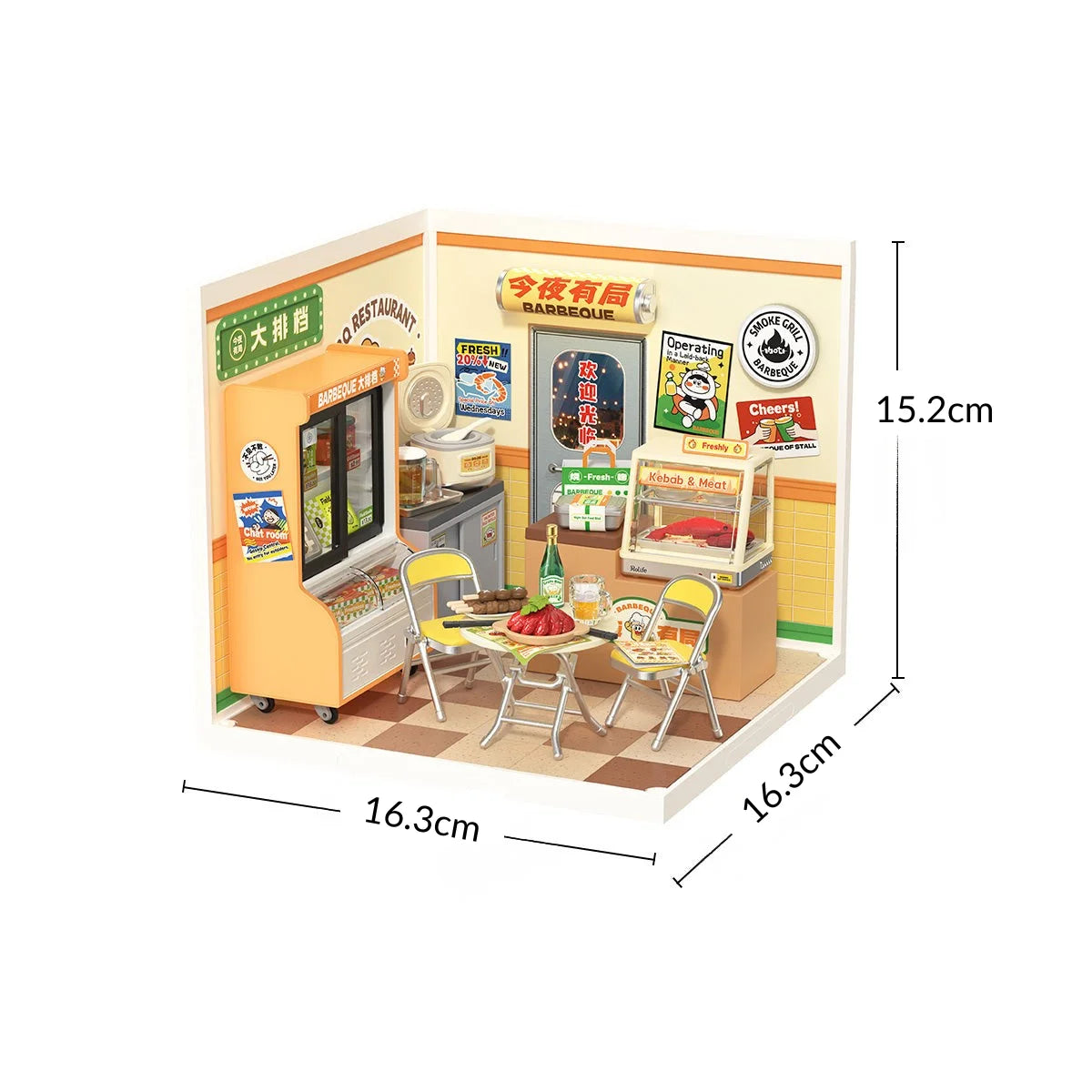 Lanchonete Noturna Casa Miniatura DIY