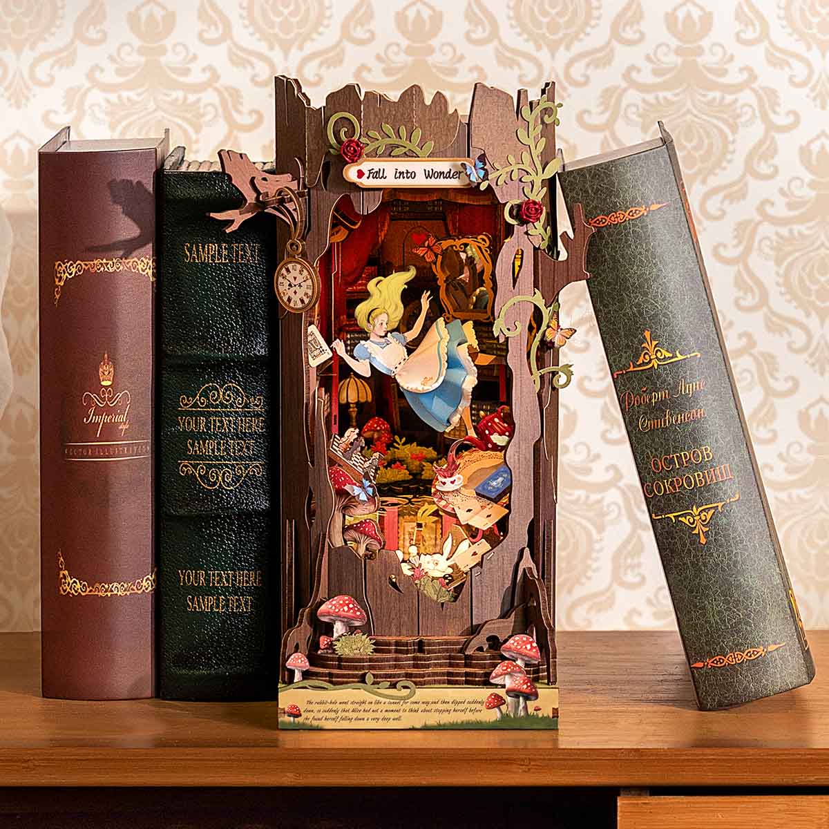 Mergulho no País das Maravilhas Book Nook DIY