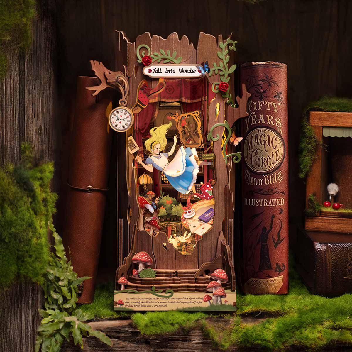 Mergulho no País das Maravilhas Book Nook DIY