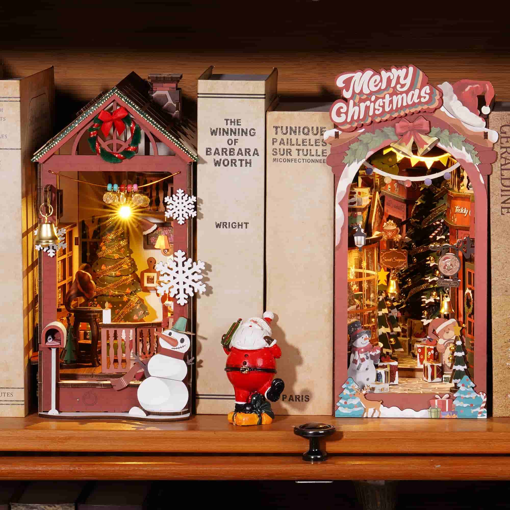 Natal Encantado - Rua Festiva Book Nook DIY