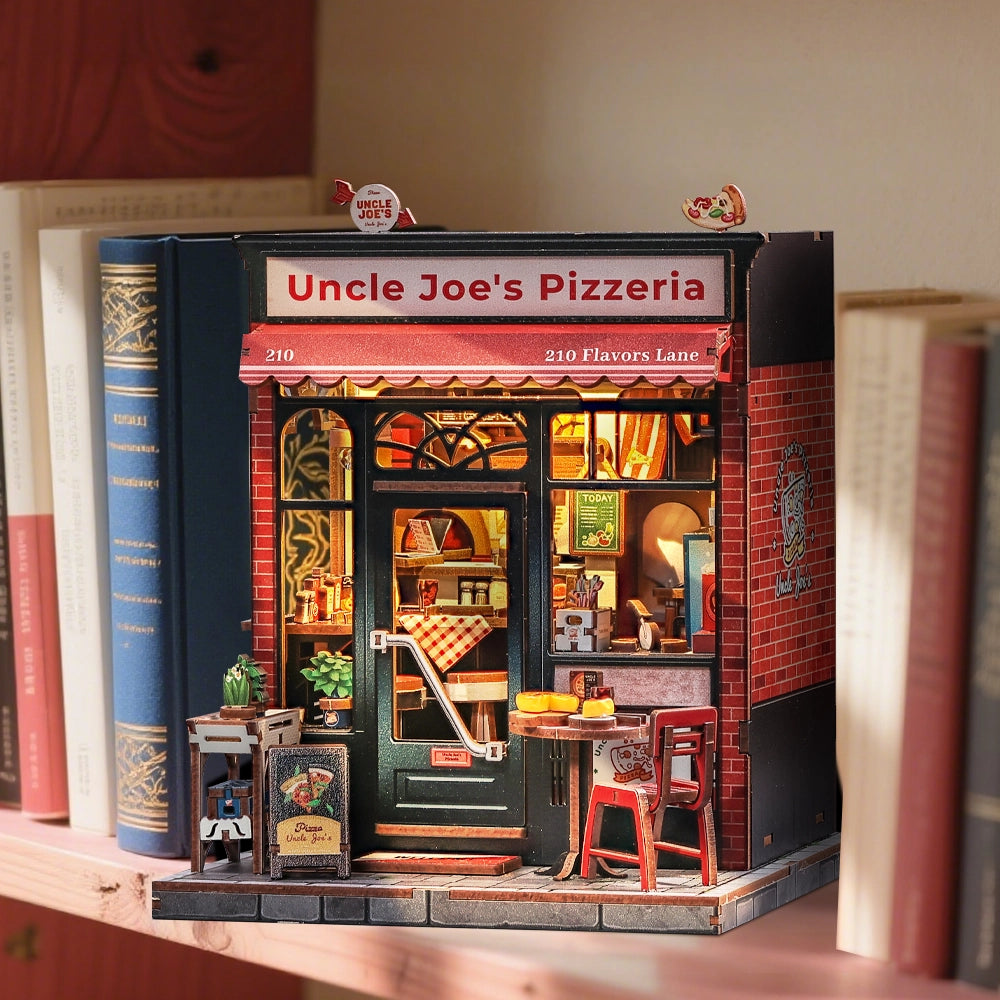 Pizzaria Tio Joe Casa Miniatura Book Nook DIY