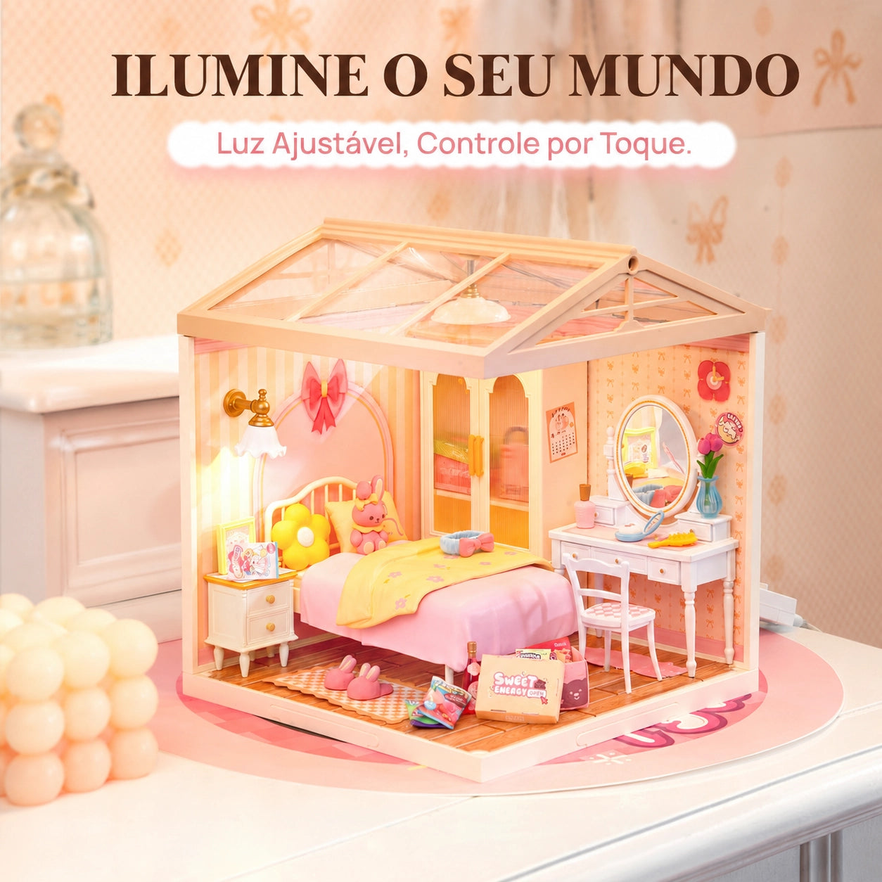 Adorável Quarto Rosa | Casa Miniatura DIY