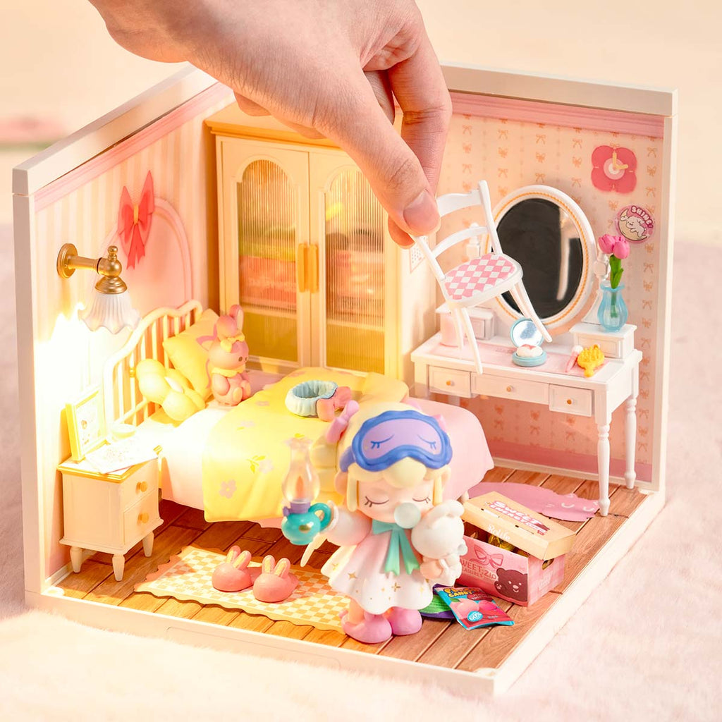 Adorável Quarto Rosa Casa Miniatura DIY