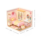 Adorável Quarto Rosa Casa Miniatura DIY