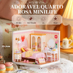 adoravel quarto rosa miniatura diy - image with text 1 imagem