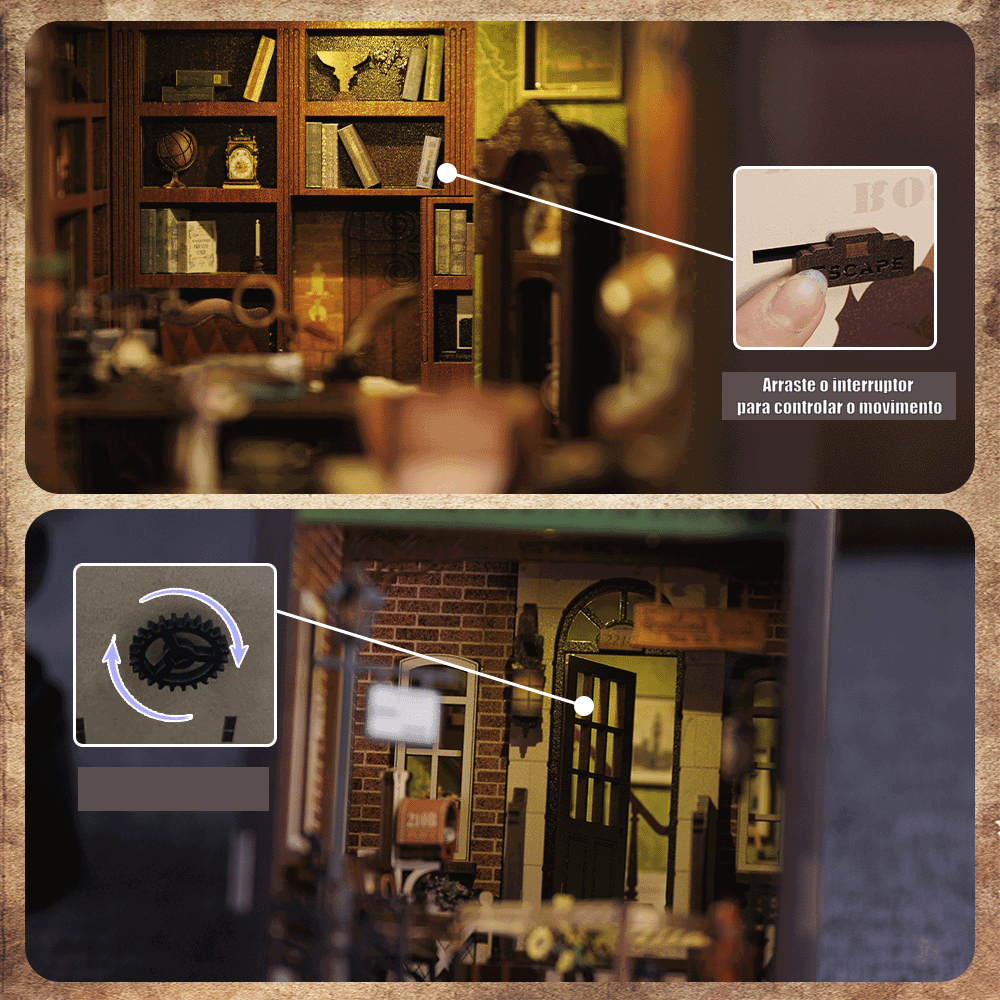 Agência de Detetives Book Nook DIY