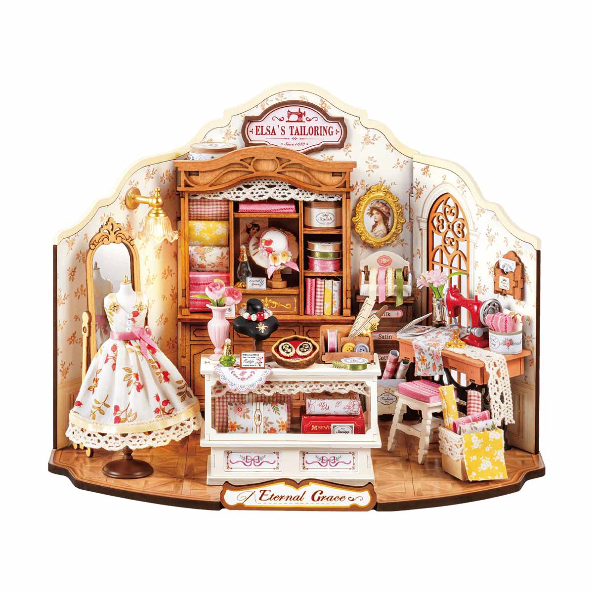 Ateliê de Costura Retrô Casa Miniatura DIY