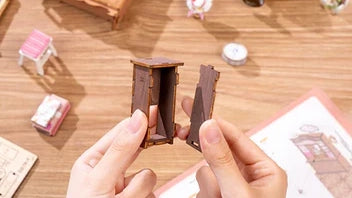 atelie de costura retro casa miniatura diy - montagem imagem 2