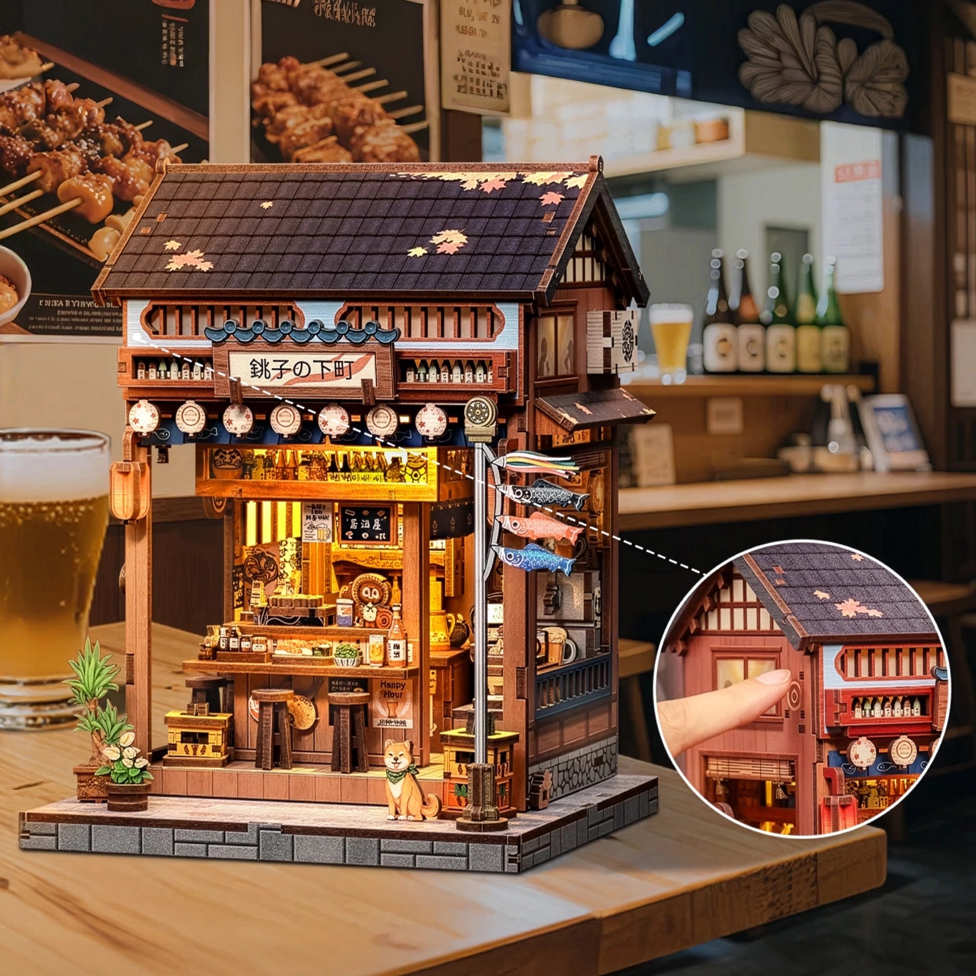 Bar Japonês Izakaya Casa Miniatura DIY
