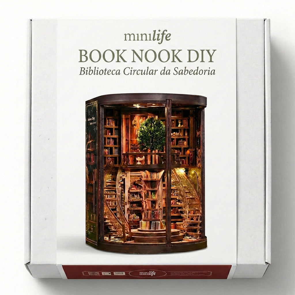 Biblioteca Circular da Sabedoria | Book Nook DIY