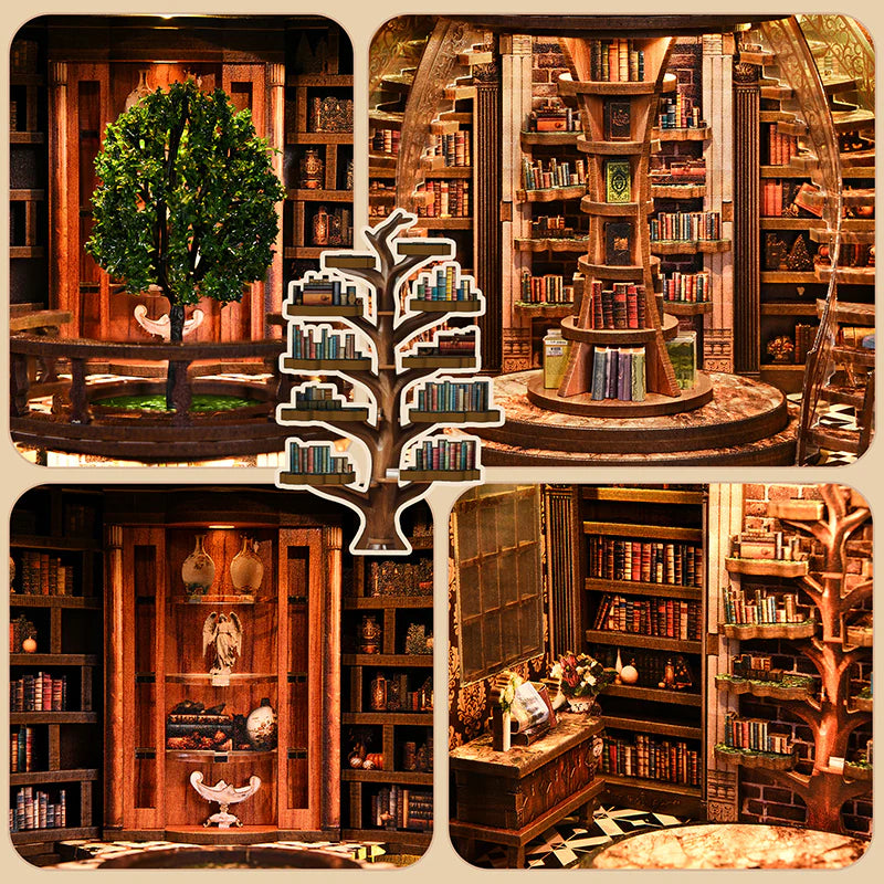 Biblioteca Circular da Sabedoria | Book Nook DIY