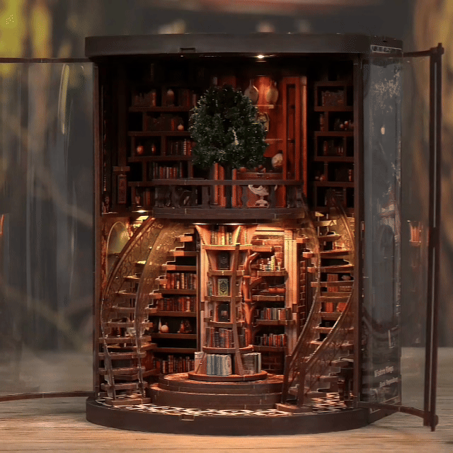 Biblioteca Circular da Sabedoria | Book Nook DIY