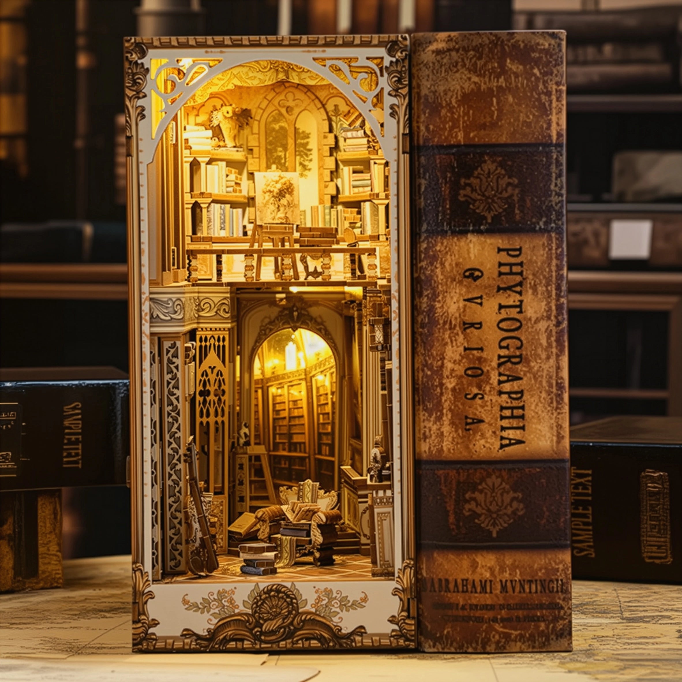 Biblioteca dos Sonhos Barrocos Book Nook DIY