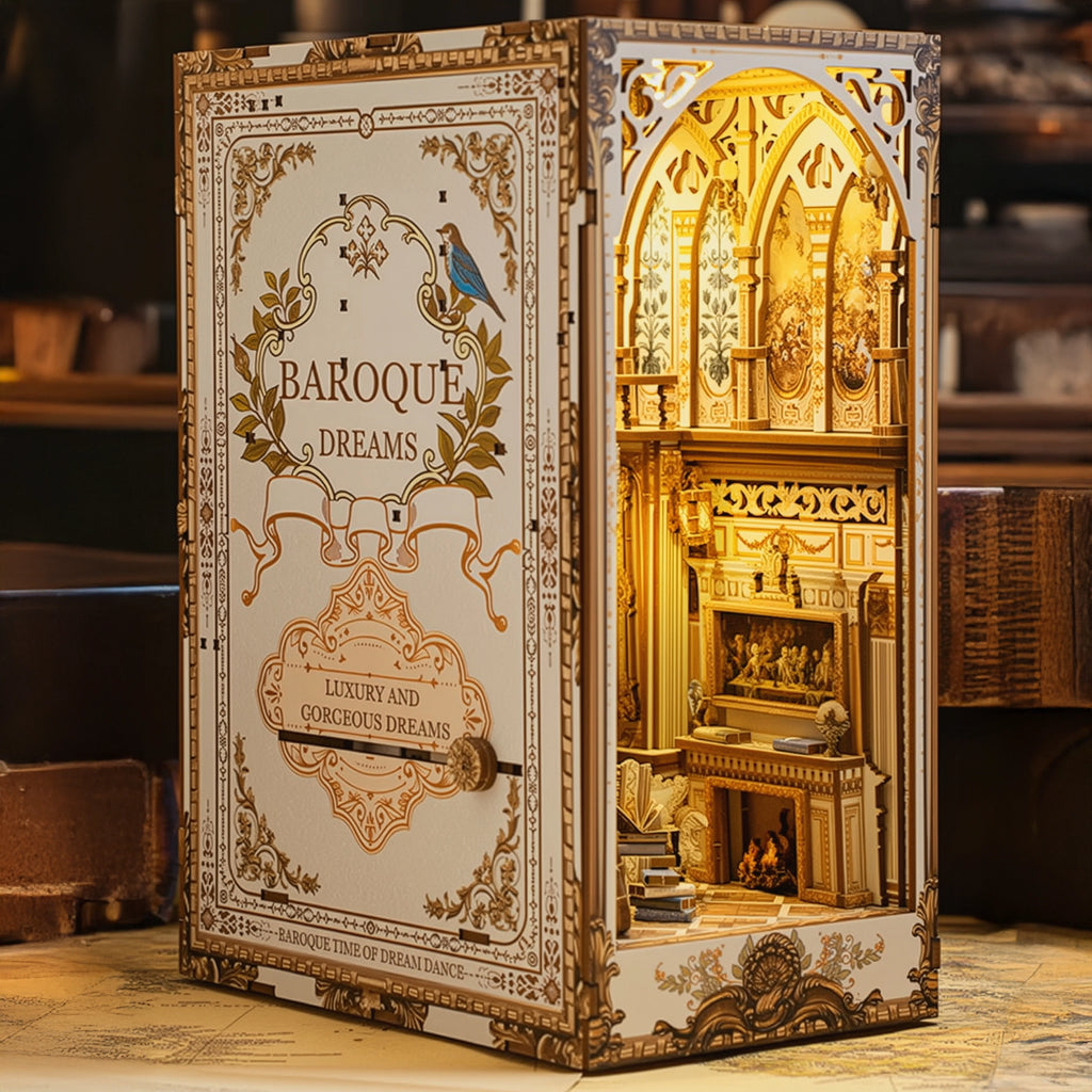 Biblioteca dos Sonhos Barrocos Book Nook DIY