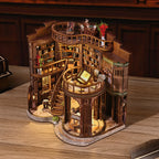 Biblioteca dos Sonhos Casa Miniatura Book Nook DIY