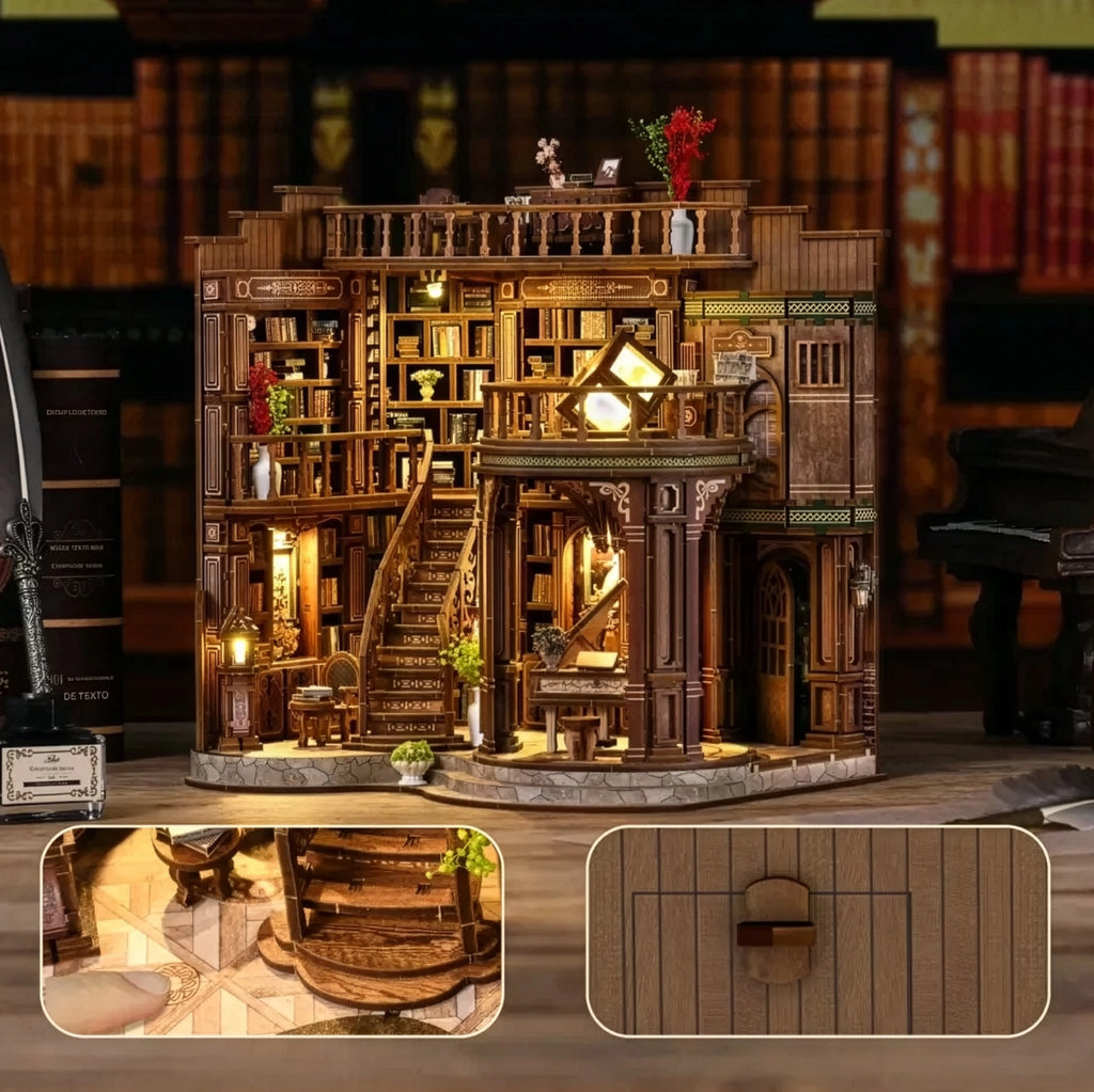 Biblioteca dos Sonhos Casa Miniatura DIY