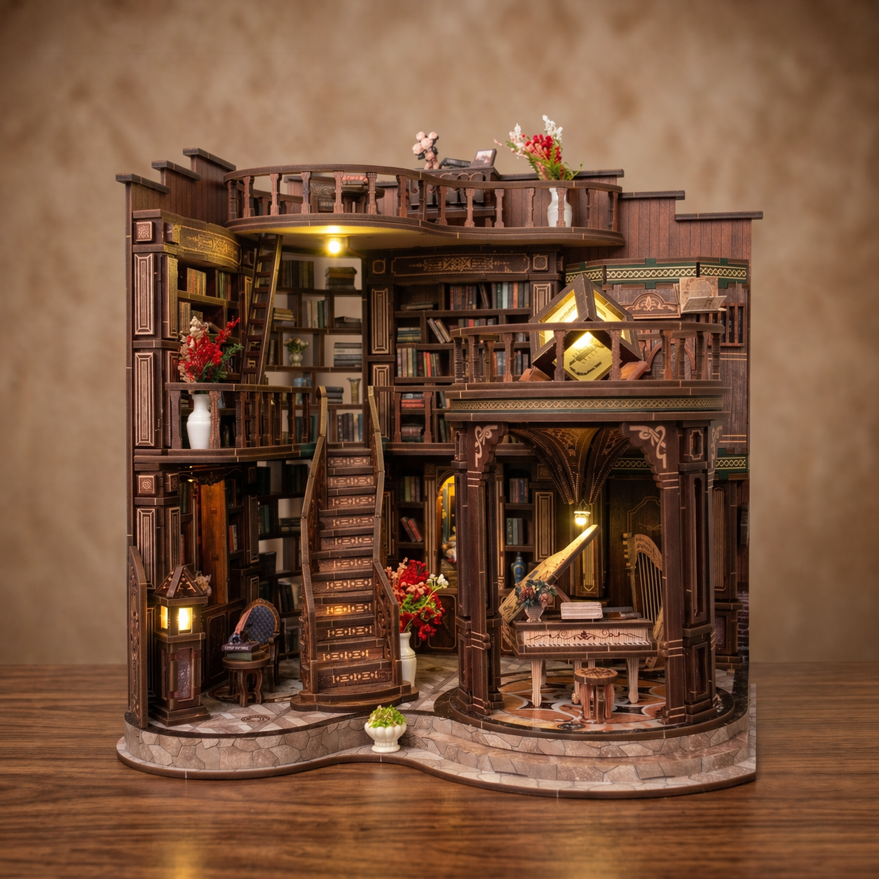 biblioteca dos sonhos casa miniatura diy - image with text 1 imagem