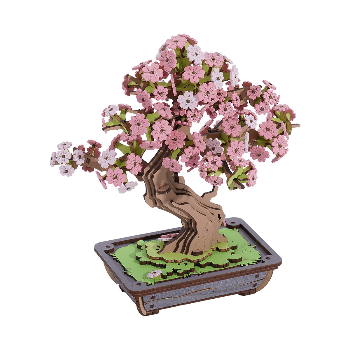 Bonsai de Cerejeira Sakura Quebra-cabeça 3D em Madeira DIY