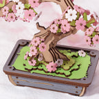 Bonsai de Cerejeira Sakura Quebra-cabeça 3D em Madeira DIY
