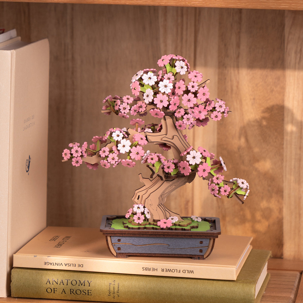 Bonsai de Cerejeira Sakura Quebra-cabeça 3D em Madeira DIY