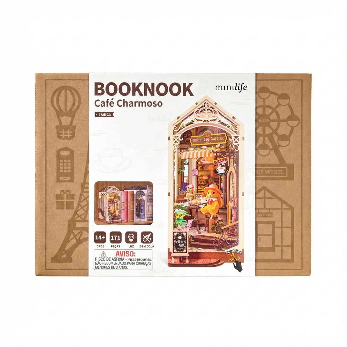 Café Charmoso book nook montado