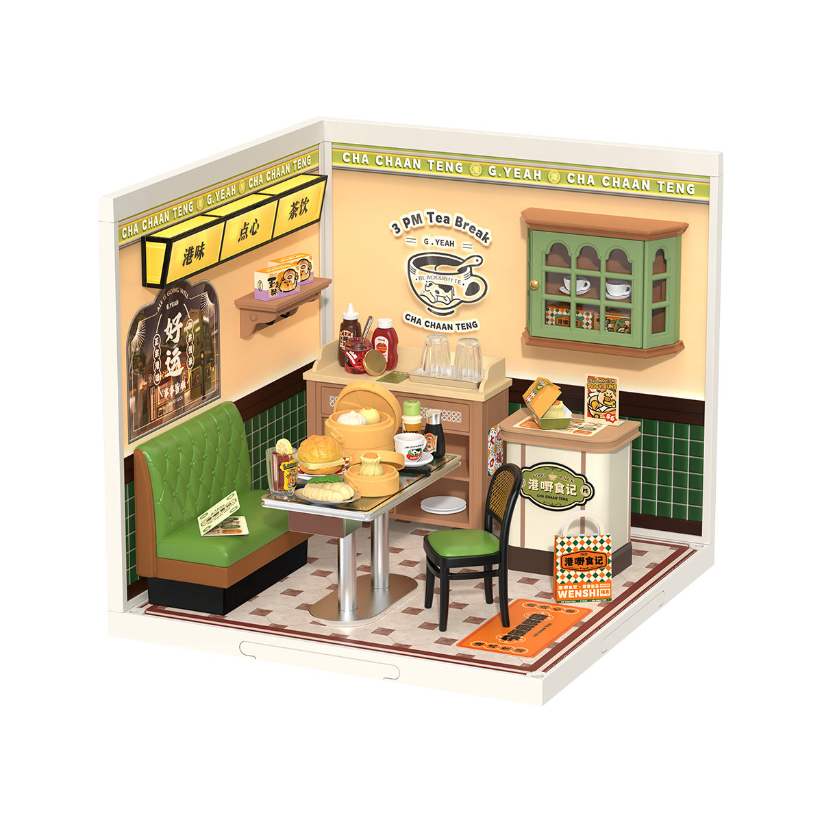 Café Hong Kong Casa Miniatura DIY