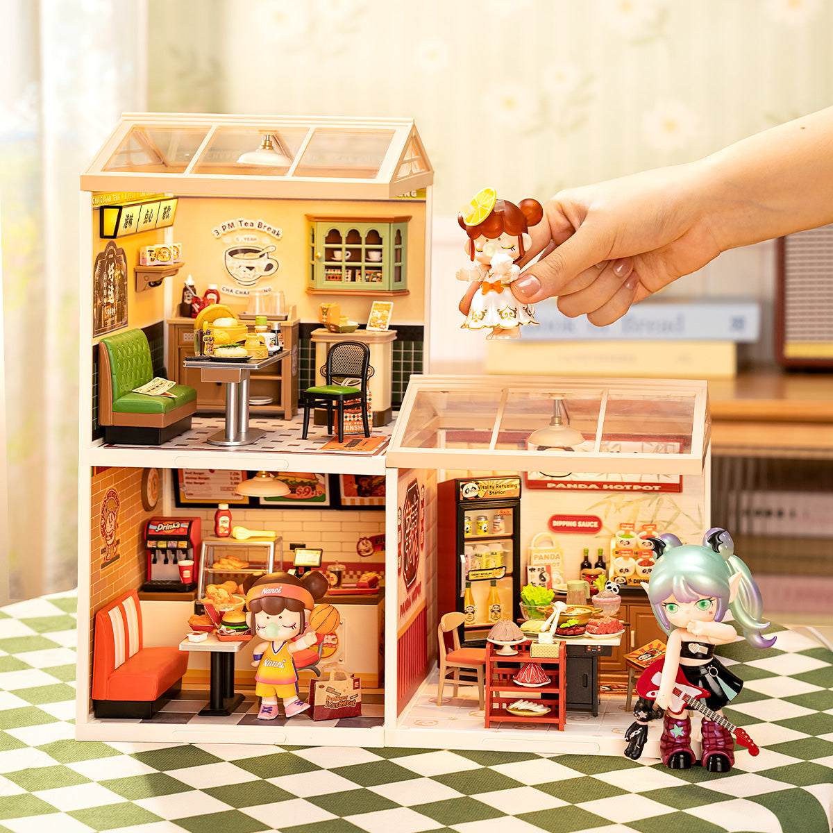 Café Hong Kong Casa Miniatura DIY