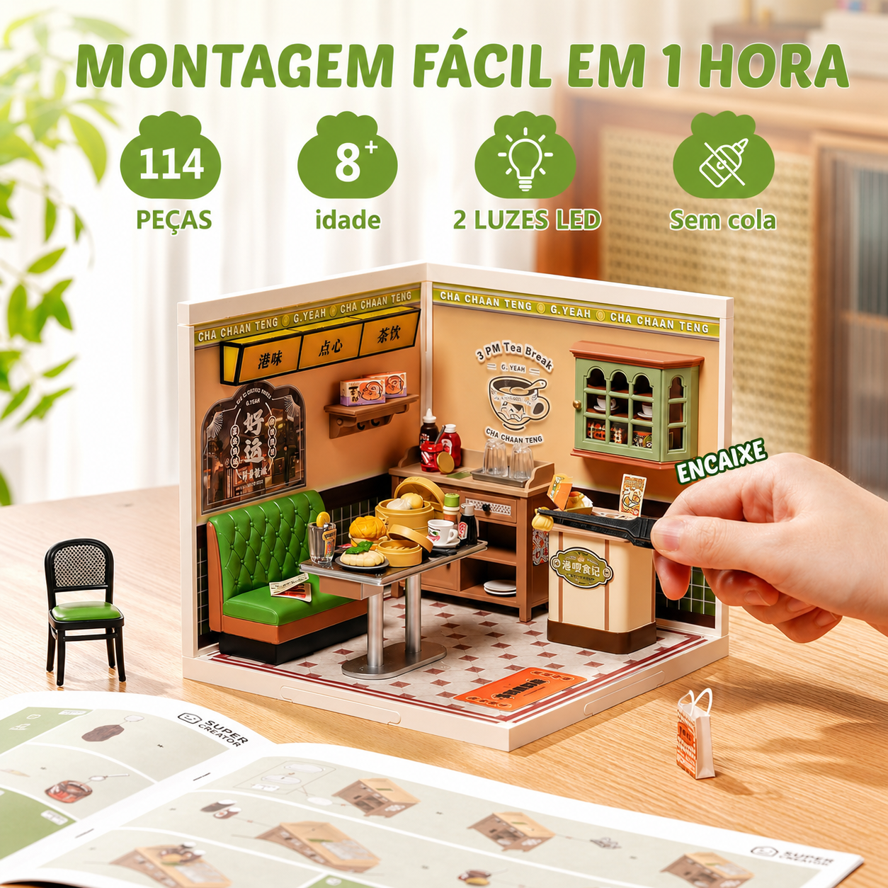 cafe hong kong miniatura diy - image with text 1 imagem