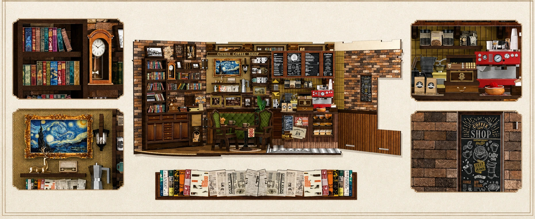 cafeteria da esquina casa miniatura diy - banner horizontal 1