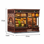 cafeteria da esquina casa miniatura diy - imagem dimensoes