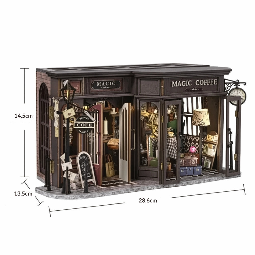 Cafeteria Mágica Casa Miniatura Book Nook DIY