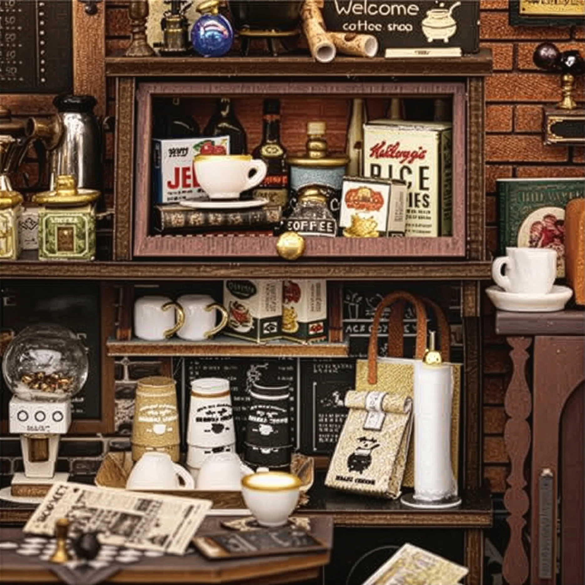 cafeteria magica casa miniatura diy - carrossel imagem 3