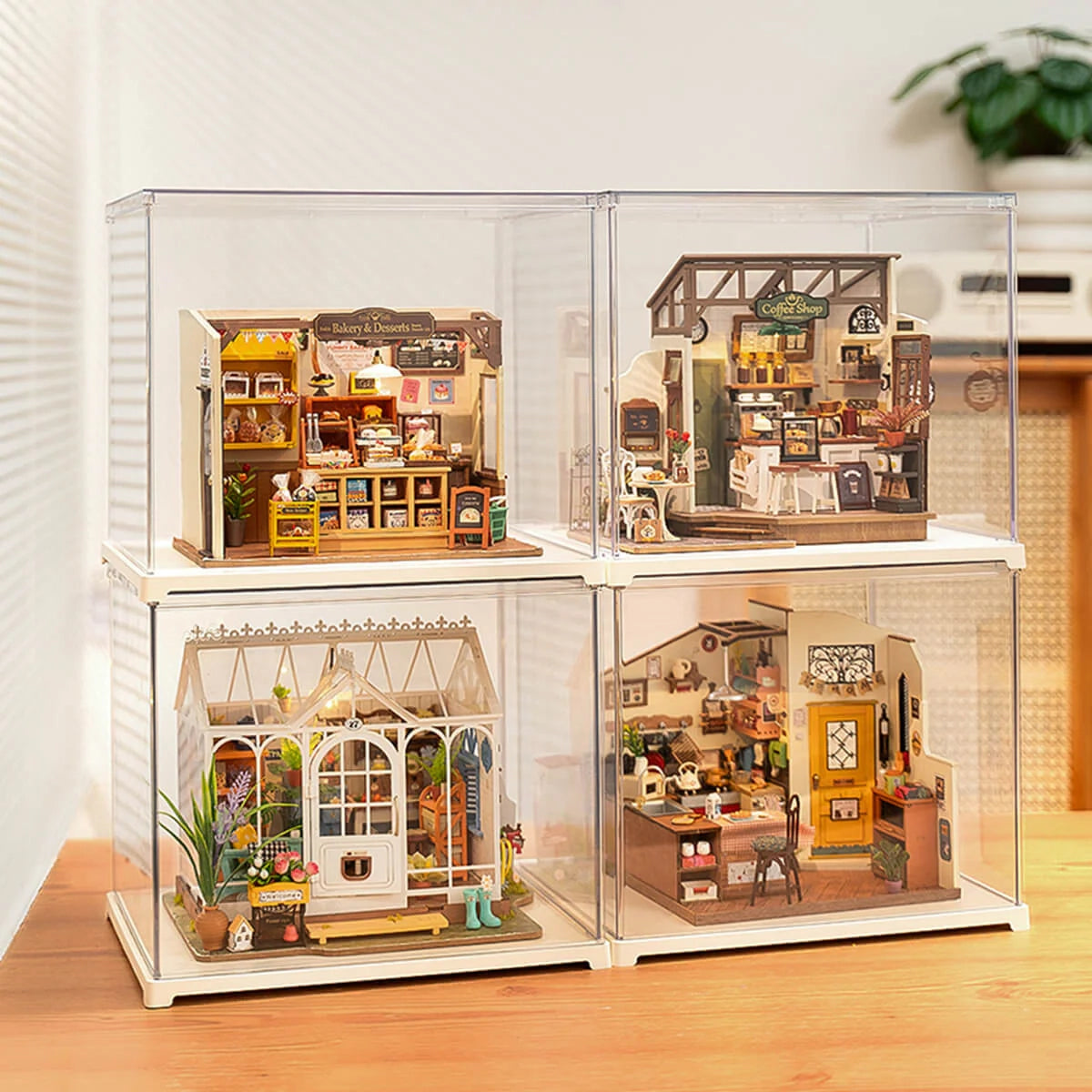 Caixa Expositora Empilhável - Casas Miniatura