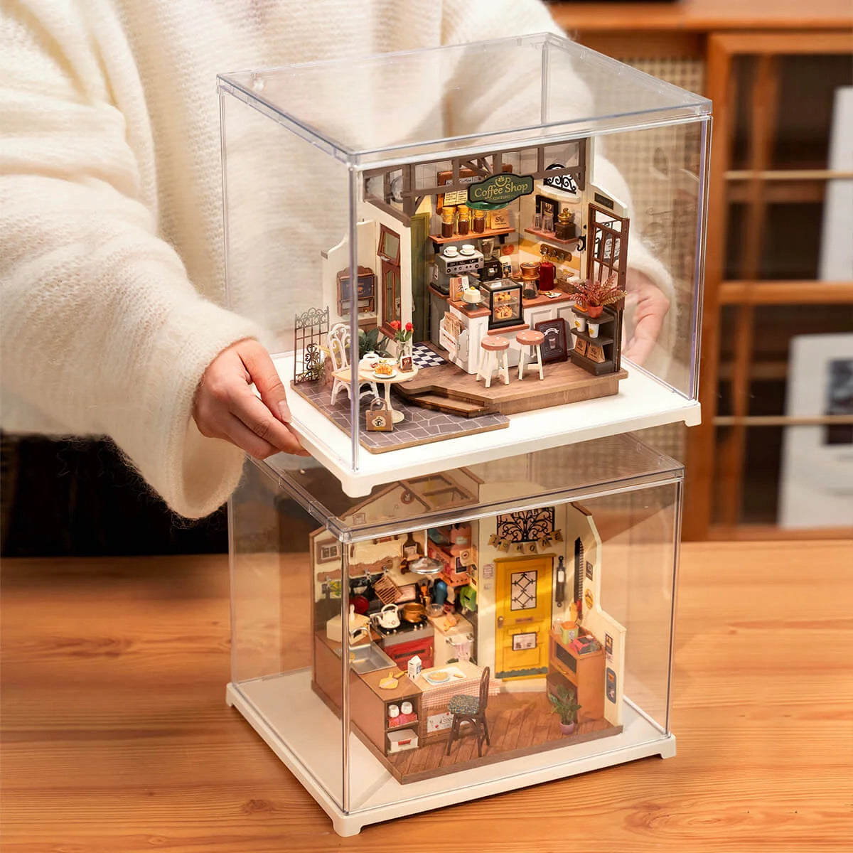 Caixa Expositora Empilhável - Casas Miniatura