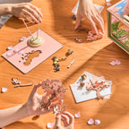 Caixa Musical Trem das Cerejeiras Quebra-cabeça 3D em Madeira DIY