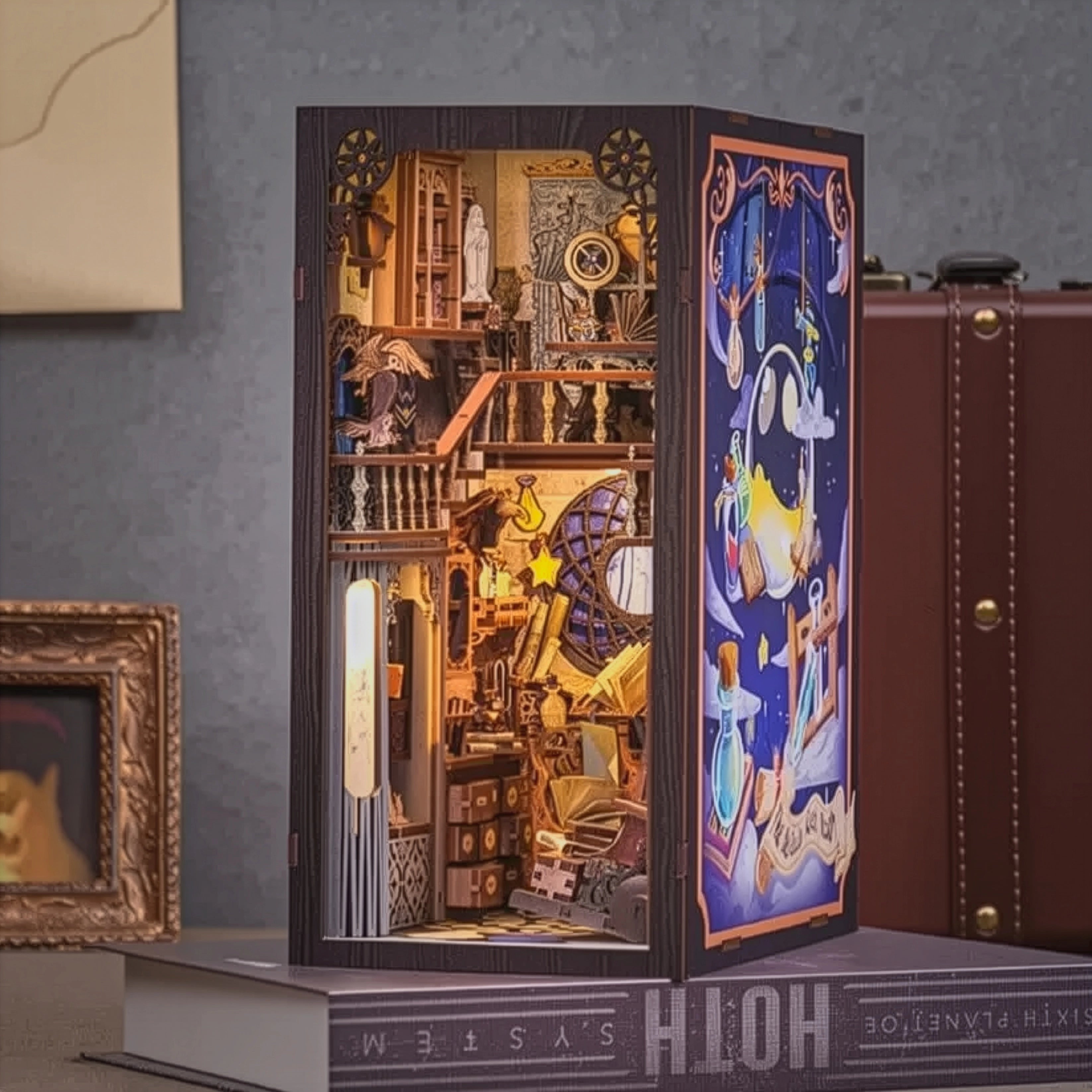 Câmara Mágica Book Nook DIY