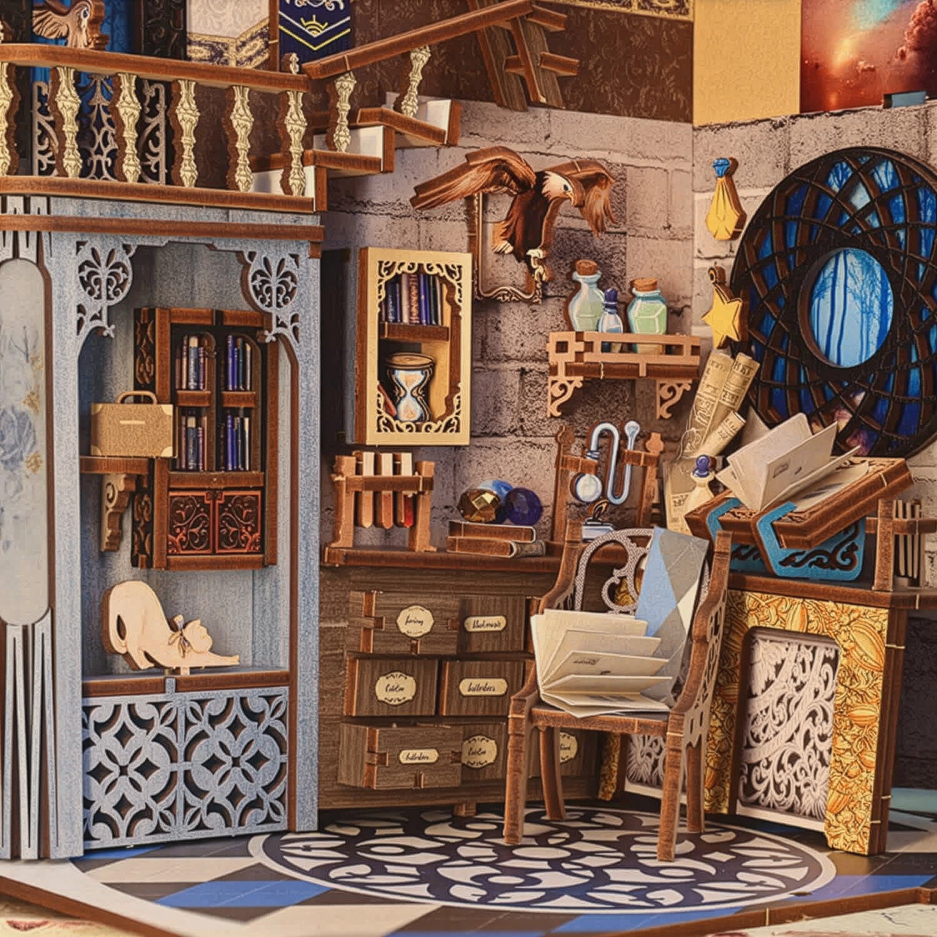 Câmara Mágica Book Nook DIY