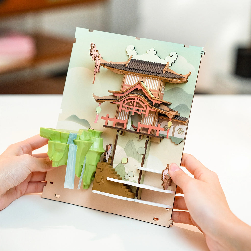 caminho das flores de cerejeira book nook diy - carrossel imagem 4