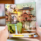 caminho das flores de cerejeira book nook diy - montagem imagem 2