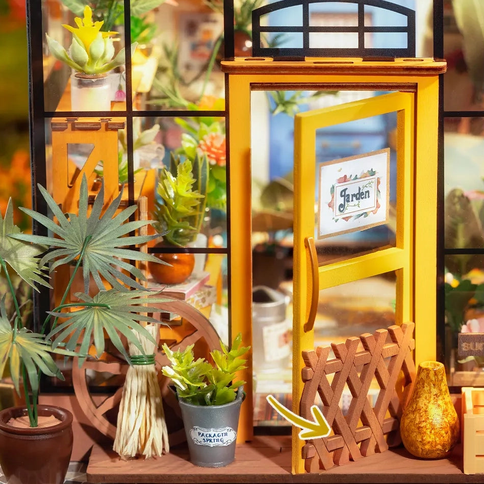 Casa de Flores Charmosa Casa Miniatura DIY