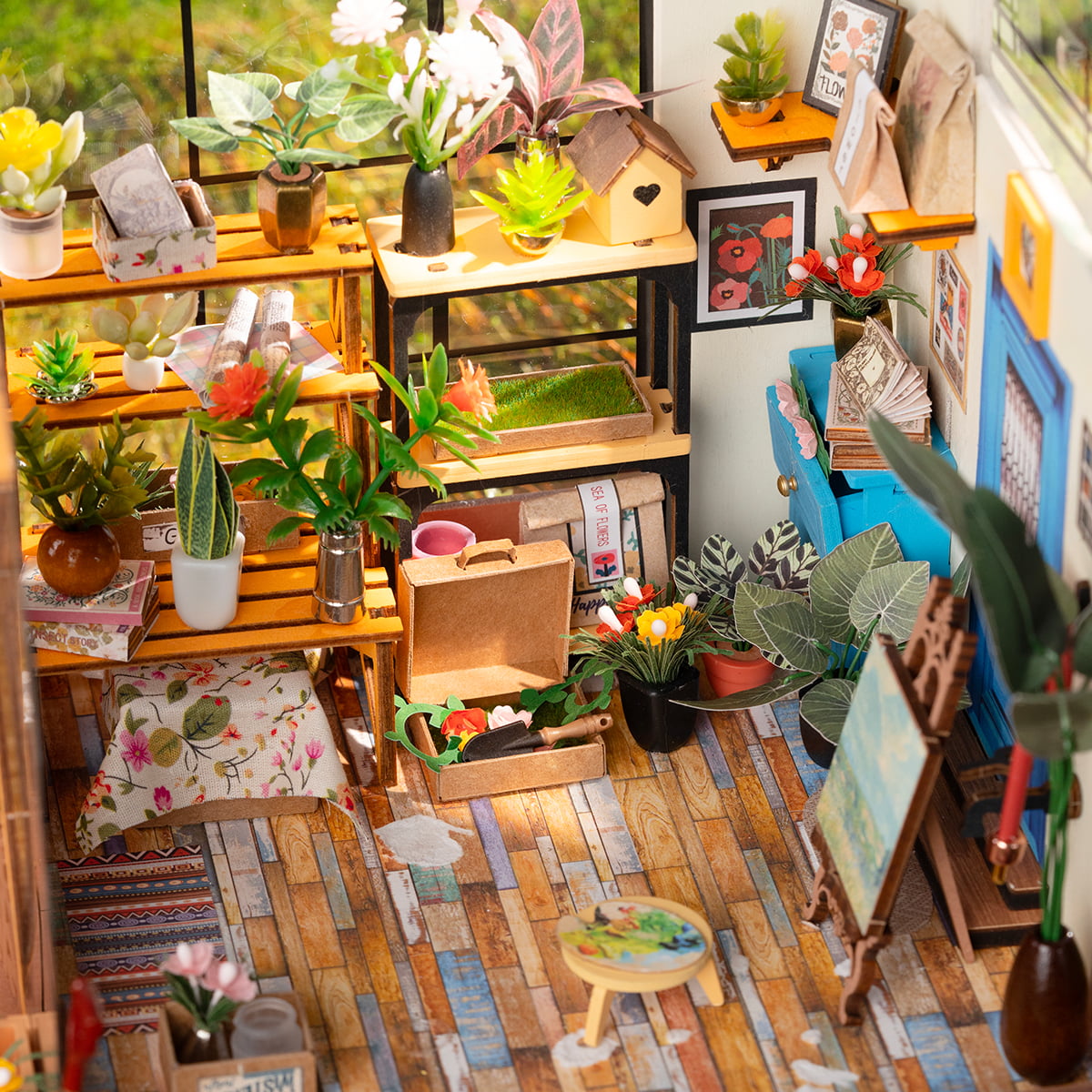 Plantas, flores e vasos da Casa de Flores Charmosa