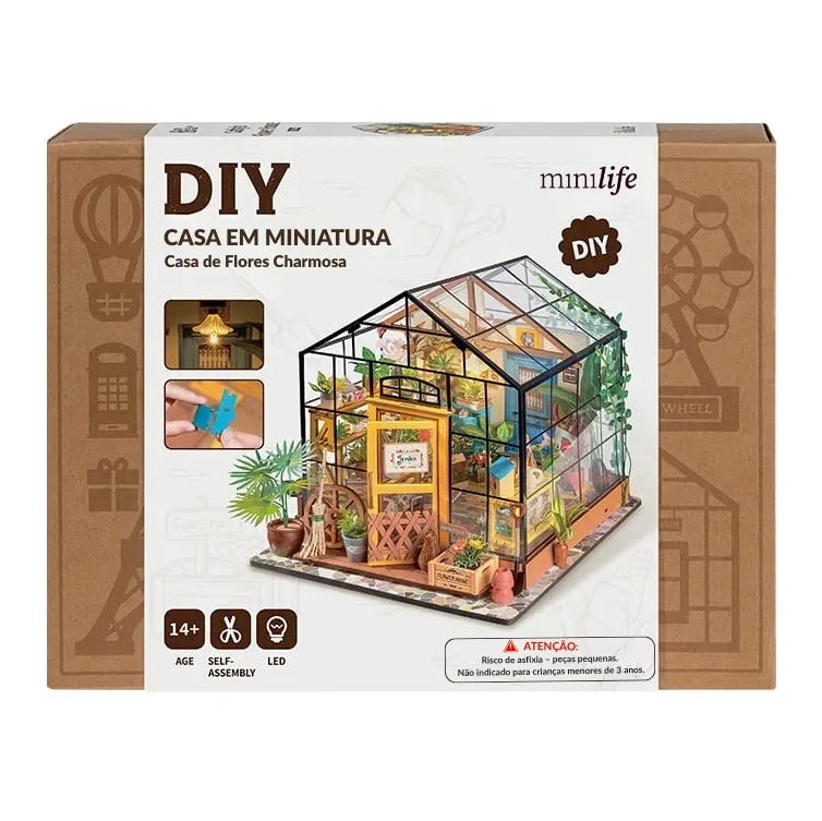 Casa de Flores Charmosa | Casa Miniatura DIY