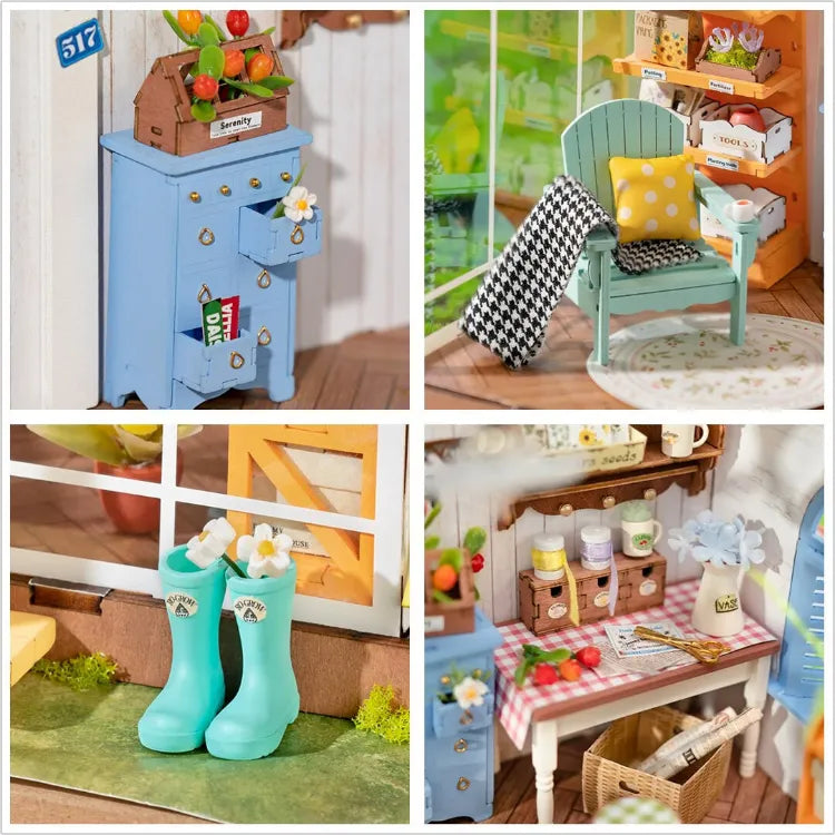 Casa de Jardim dos Sonhos Casa Miniatura DIY