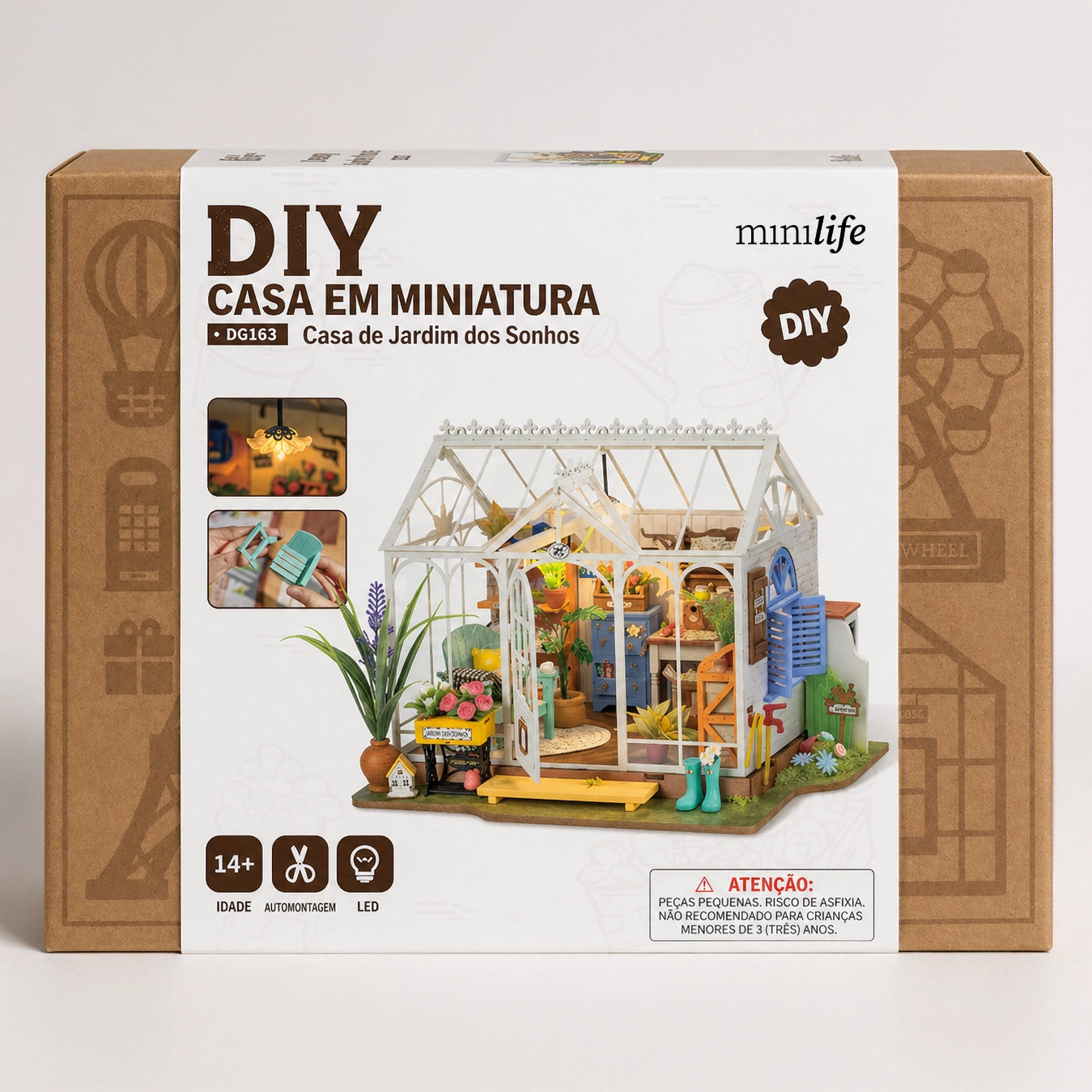 casa de jardim dos sonhos casa miniatura diy - imagem caixa do produto