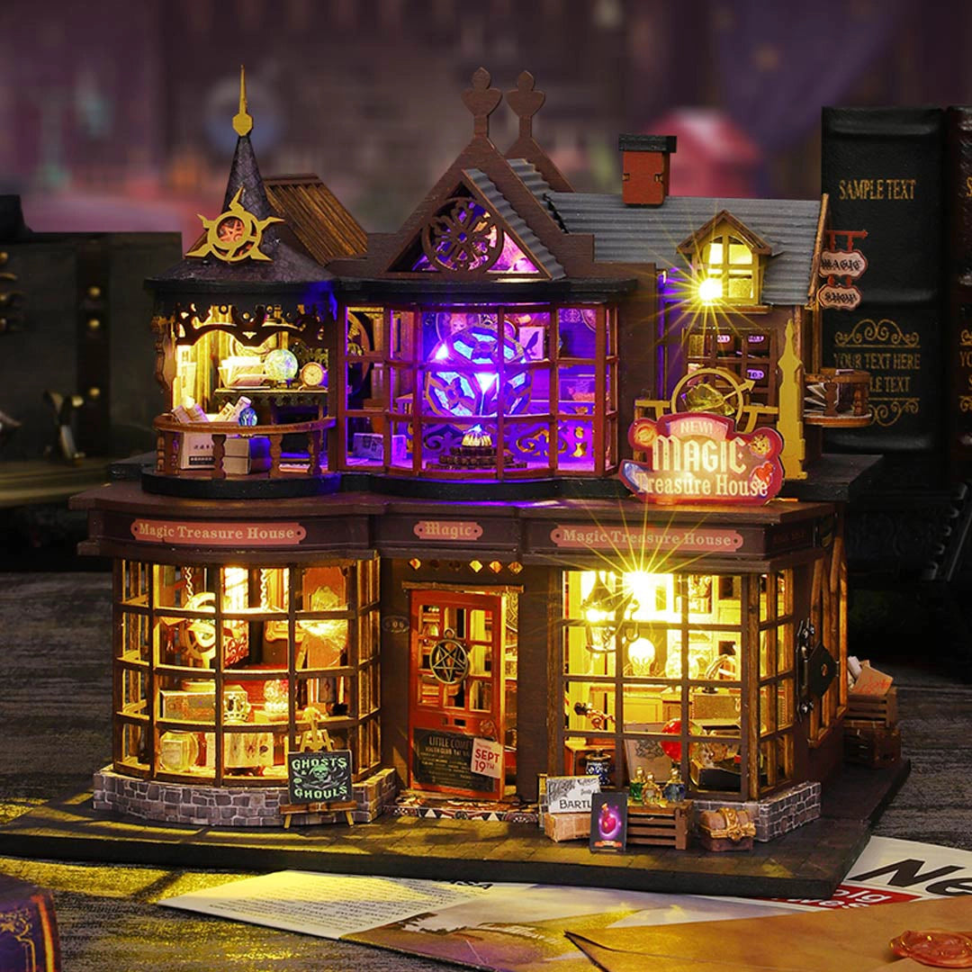 Casa Mágica do Tesouro Casa Miniatura DIY