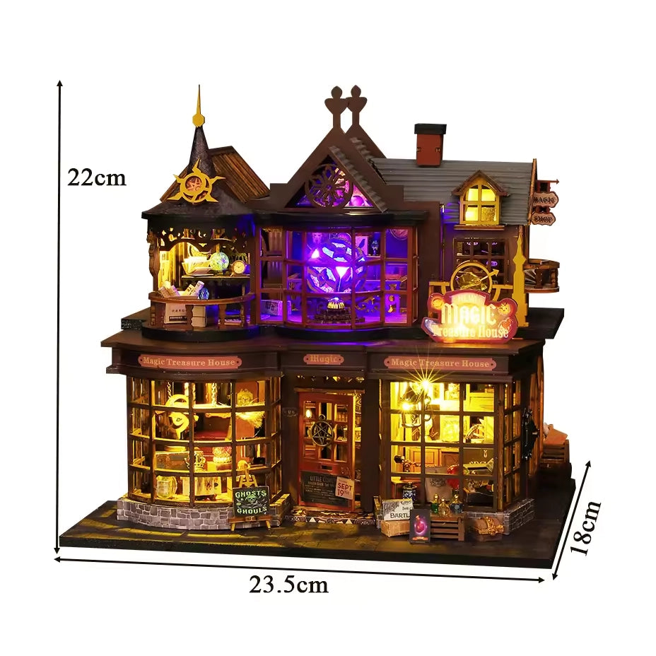 Casa Mágica do Tesouro Casa Miniatura DIY
